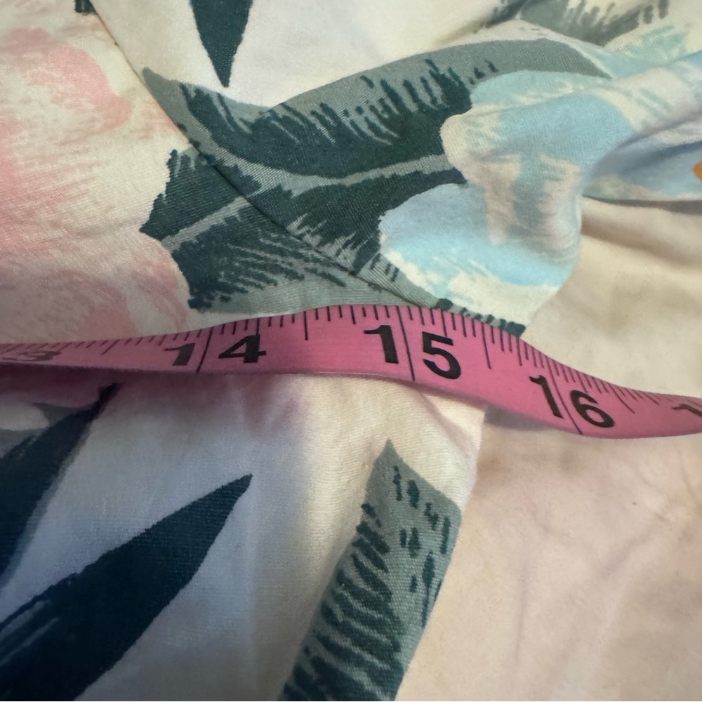 Billabong the Salty Blonde White and Green Leaf Print Mini Dress New beach chic - Picture 10 of 11